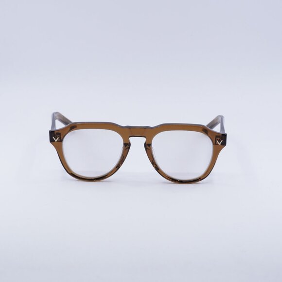 Valentino V-TALE II VLX-139C Eyeglasses Transparent Brown 52mm Aviator Frame - Picture 9 of 11